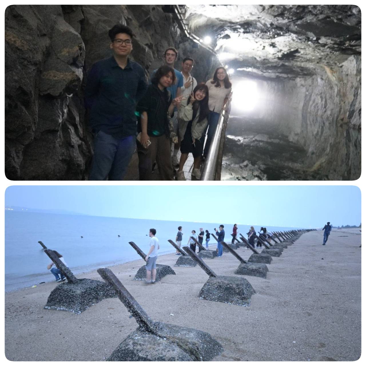 IMAS students visited underground tunnels and coastal defenses